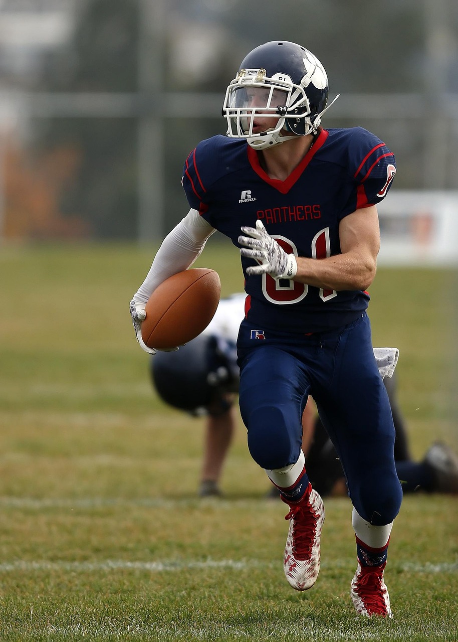 Football, american football, pigskin, runner, ball carrier, game, high school football, interception, return, football p
