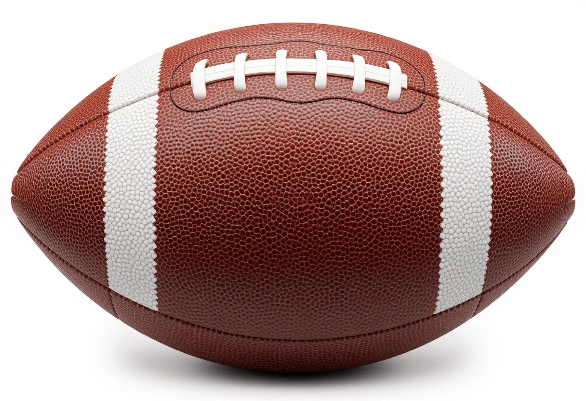 American football ball isolated on white background