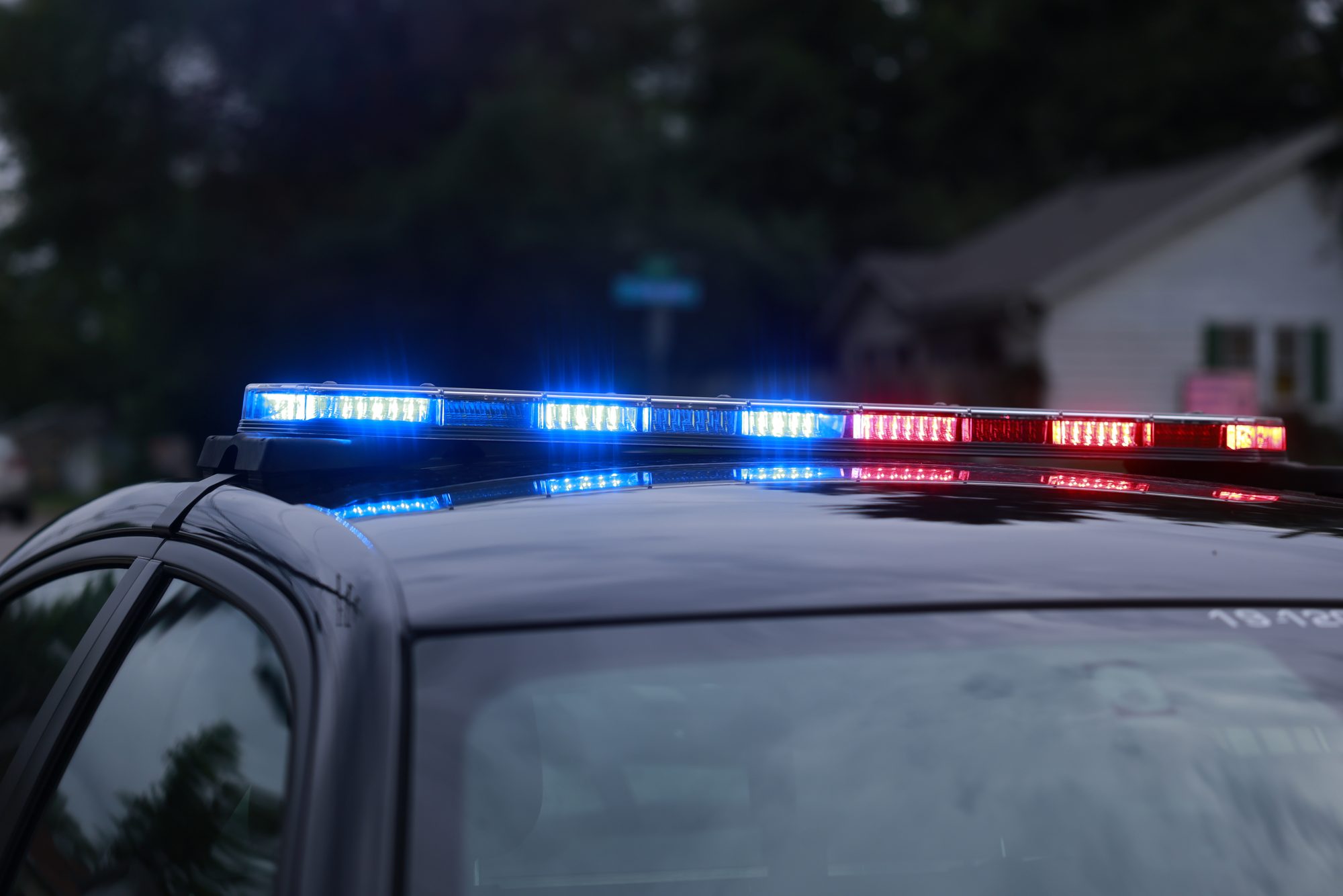 Police car lights.