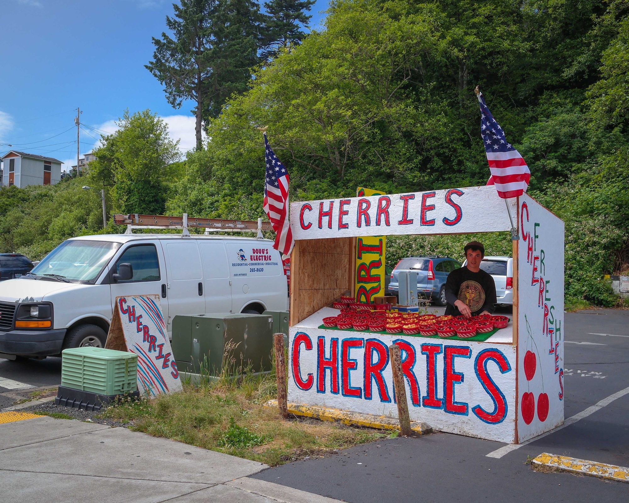 A fruit stand in Newport, Oregon