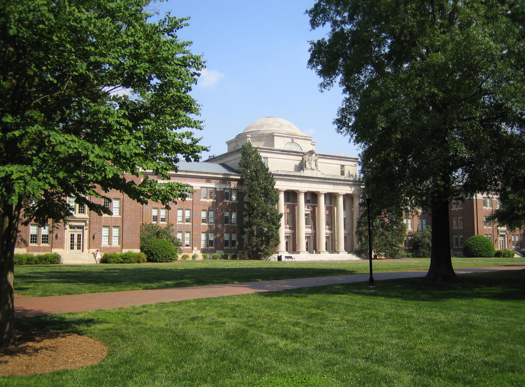 The Chambers Building at Davidson College in Davidson, North Carolina.