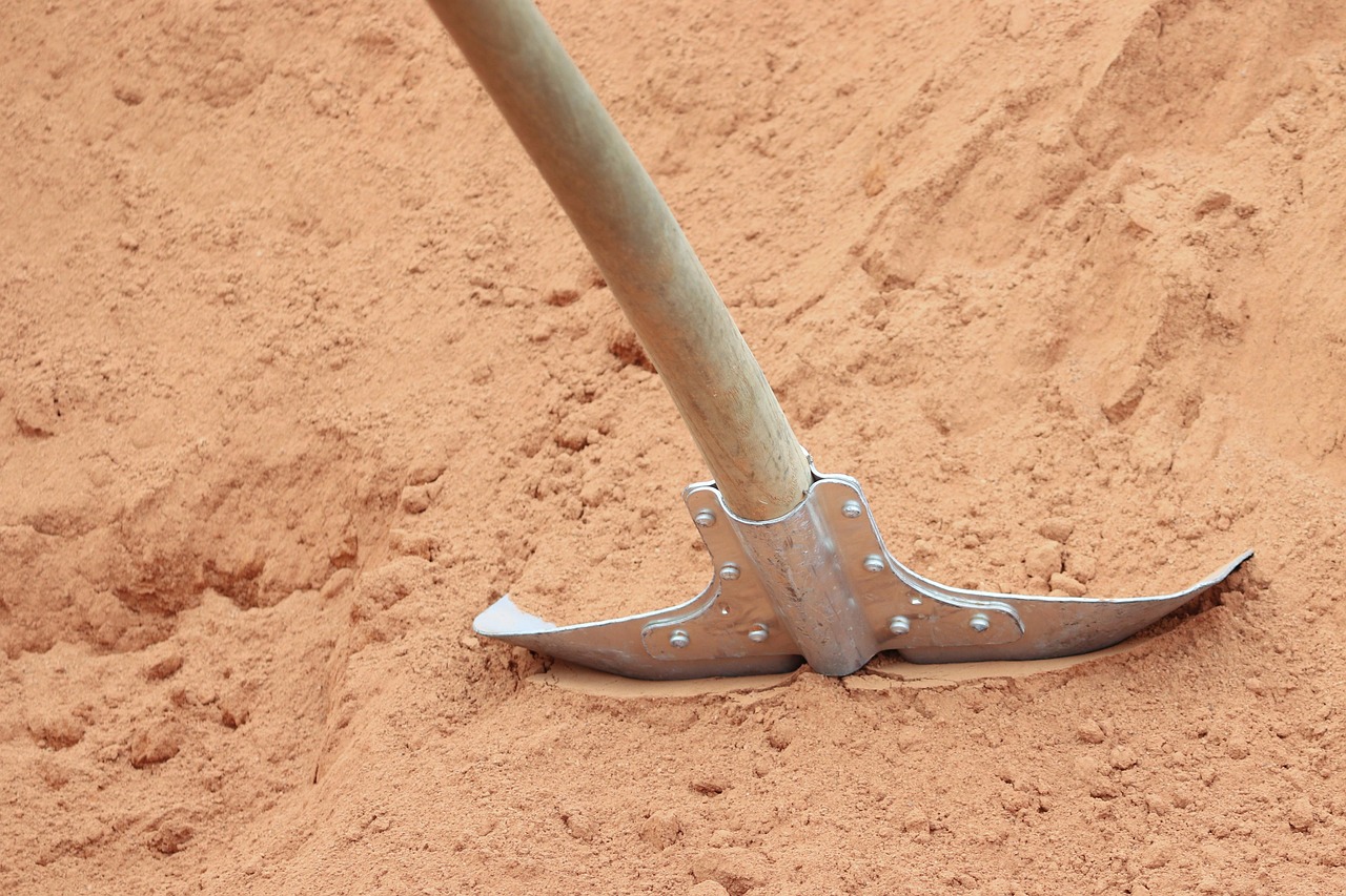 Shovel, sand, break, tool, spade, groundbreaking, blade, style, sandpit, dig, gardening, leisure time, pile of sand, wor