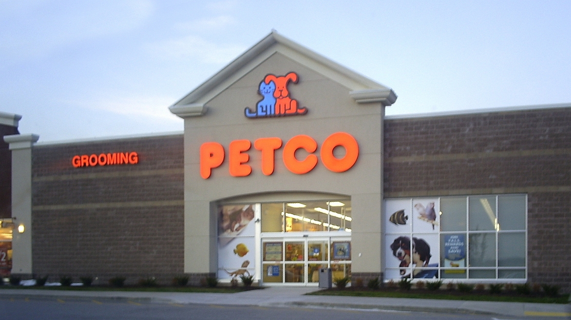 Exterior of a Petco store in Maine.