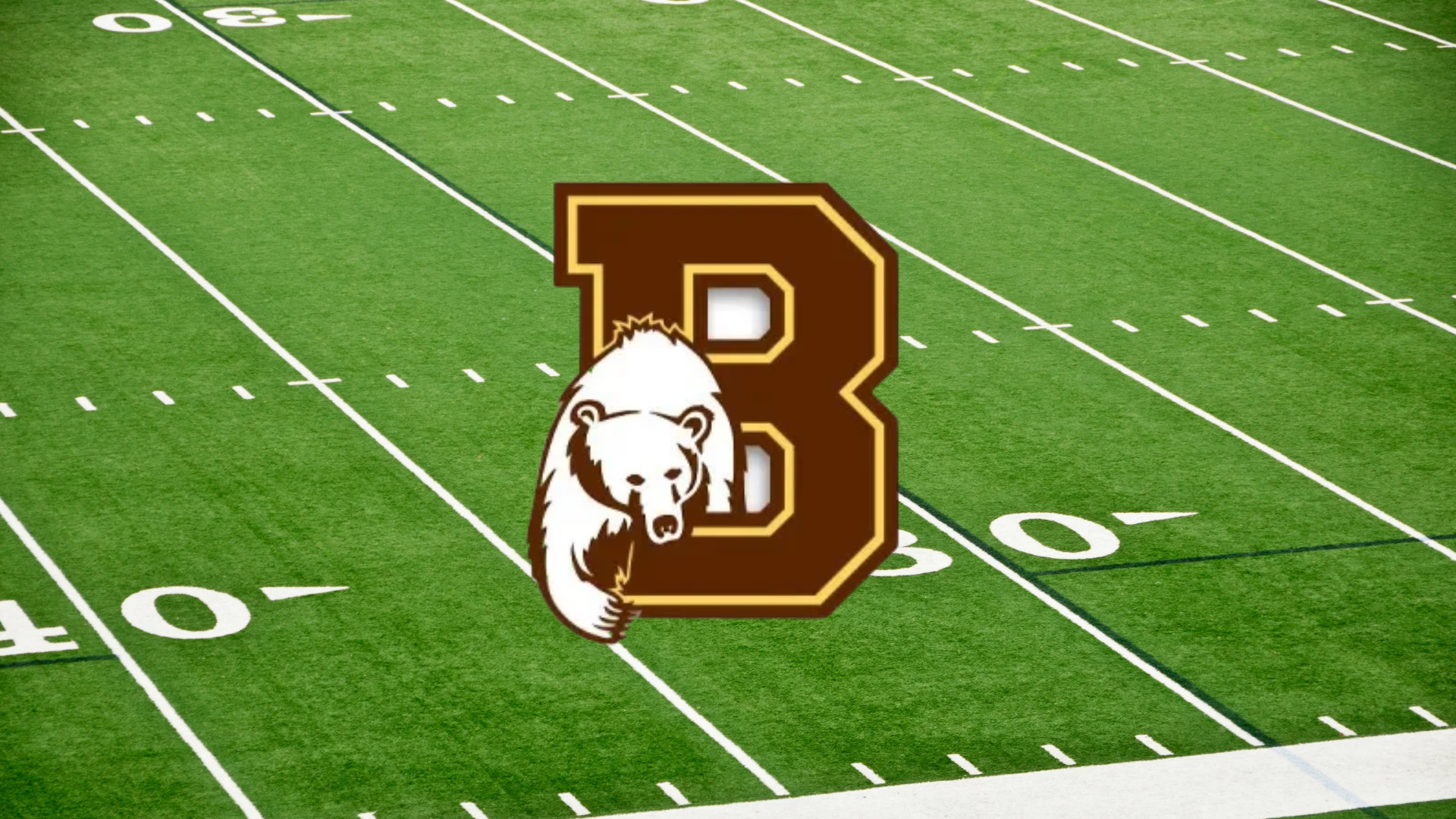 Brunswick School Bruins Logo on Turf Field