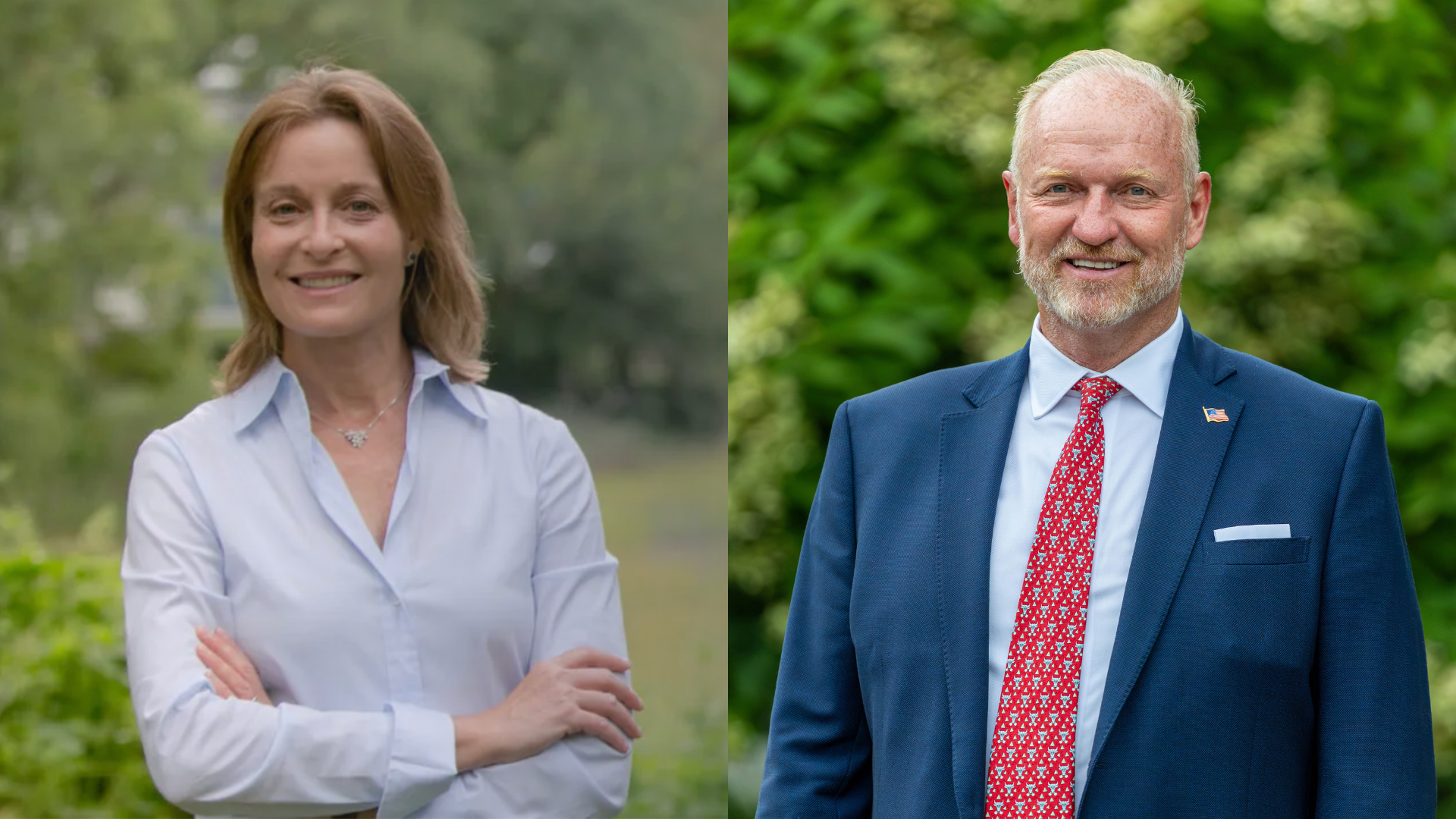 Democrat Jill Oberlander and Republican Joe Kelly