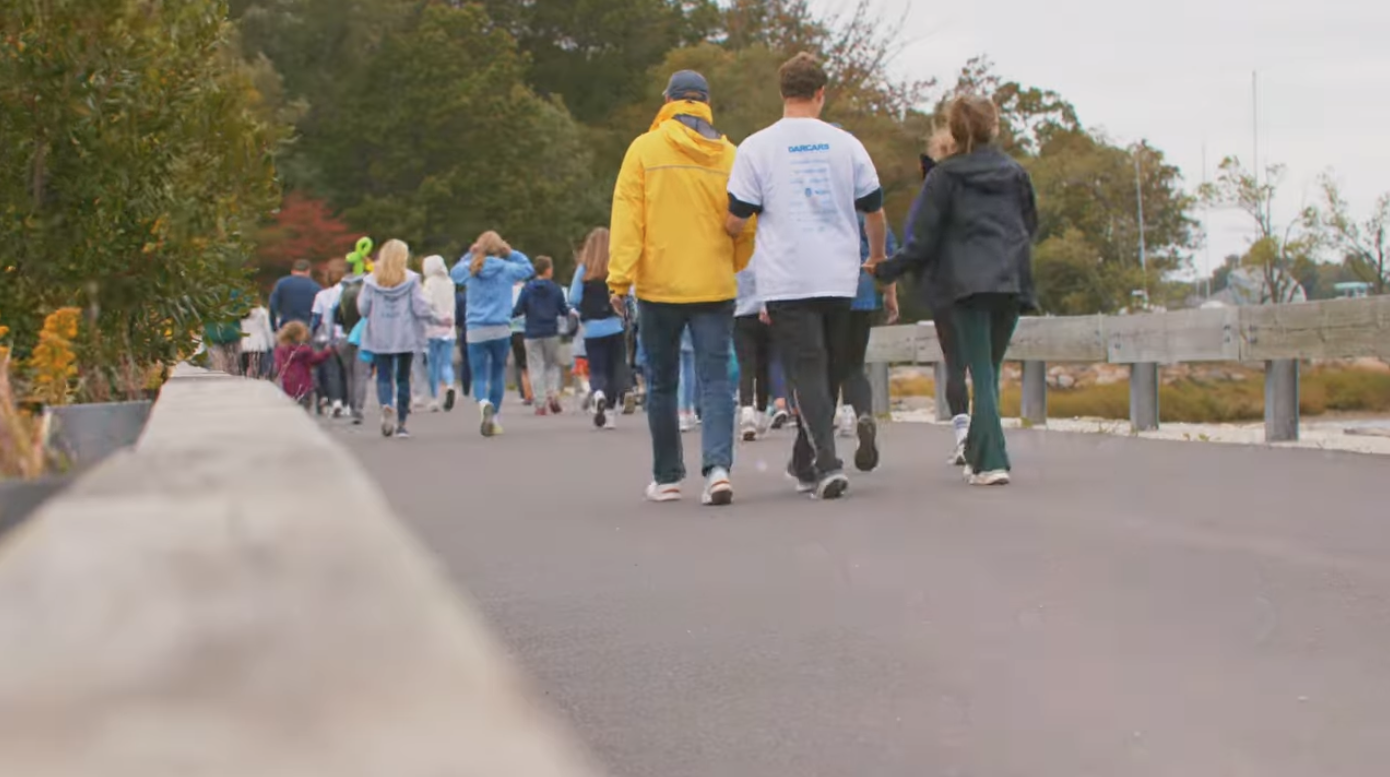Walkers and runners in annual gathering in Greenwich CT.