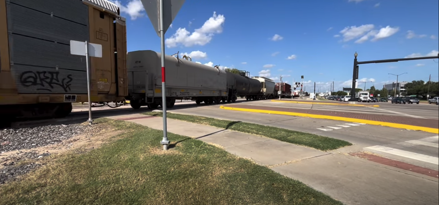 Highway rail crossing in Fort Bend County TX.