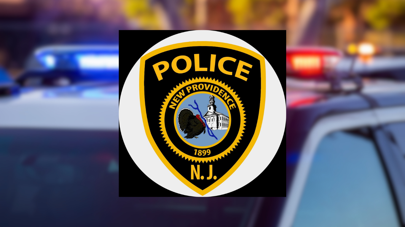 Police lights with New Providence NJ Police Dept Badge Logo