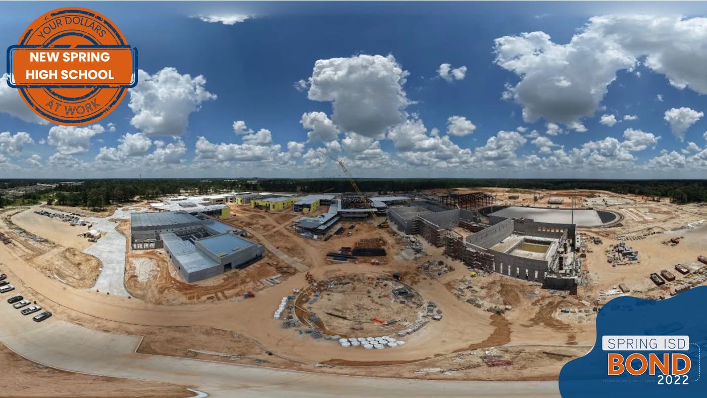 Construction site of new Spring Texas High School.