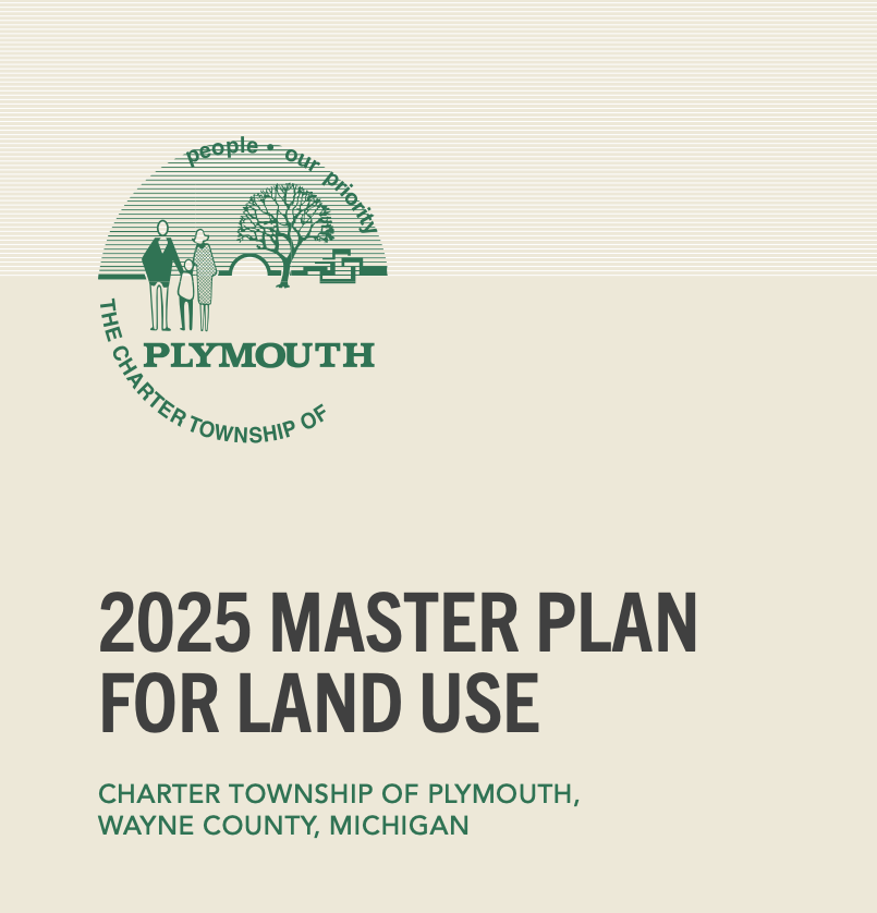 Cover of the Charter Township of Plymouth 2025 Master Plan for Land Use.