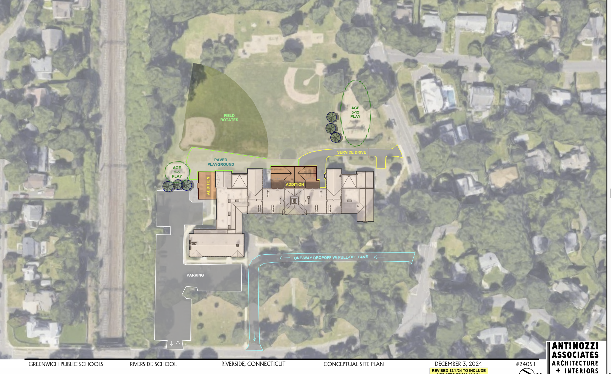 Plans for school in Greenwich CT.