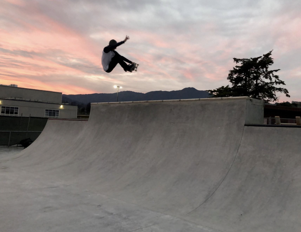 Mill Valley skatepark at sunset