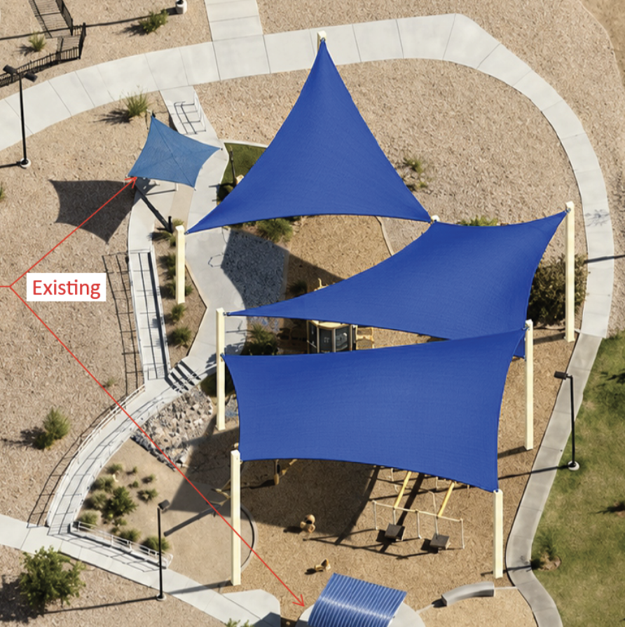 Playgrounds at Naranja Park in Oro Valley will temporarily shut down starting the week of Tuesday, Nov. 3, as crews begin installing shade sails over the equipment.