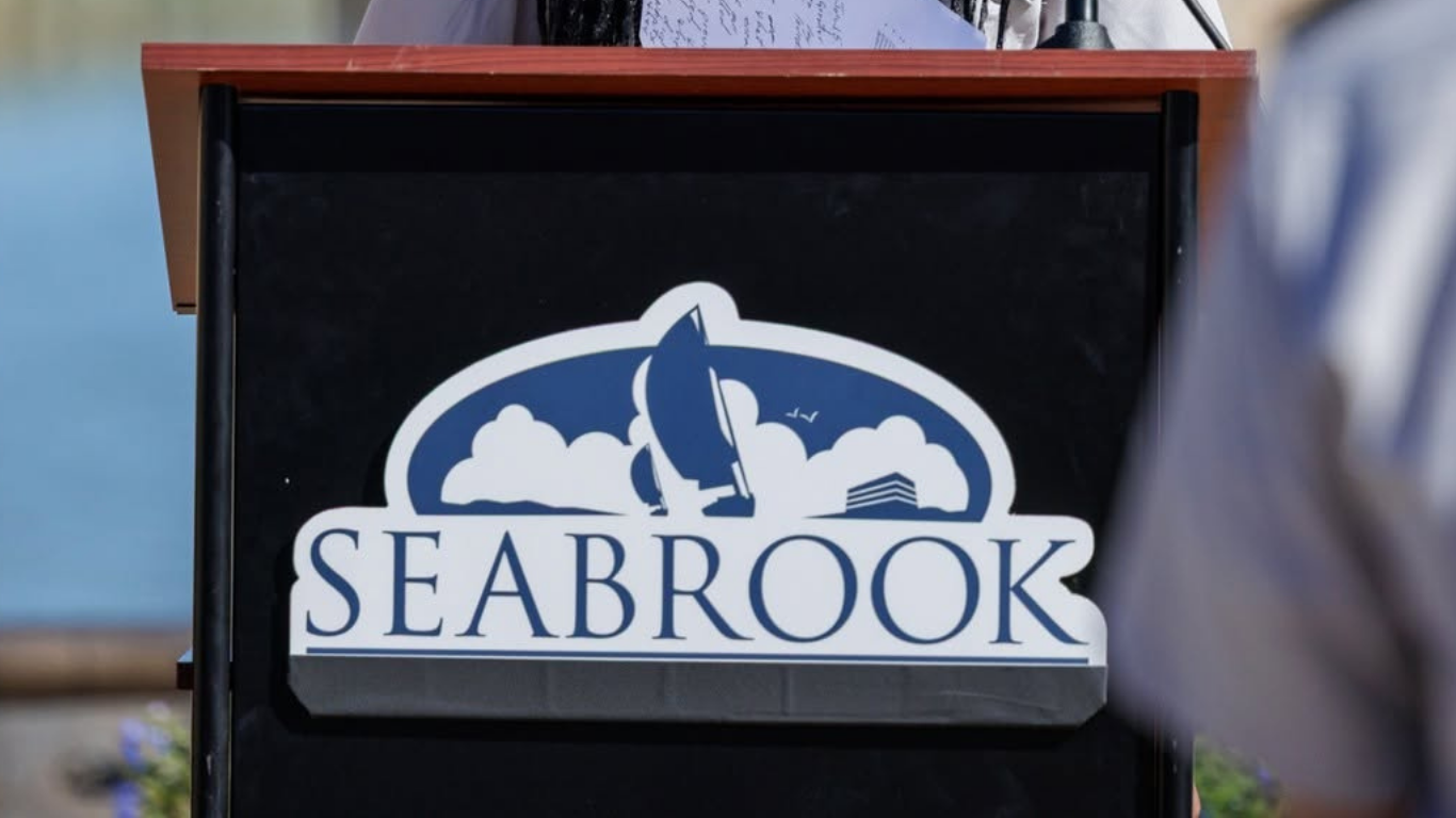Logo of Seabrook Texas Area on Podium