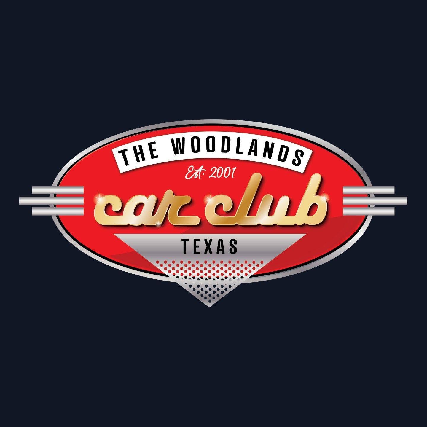 Logo of The Woodlands Car Club in Texas.