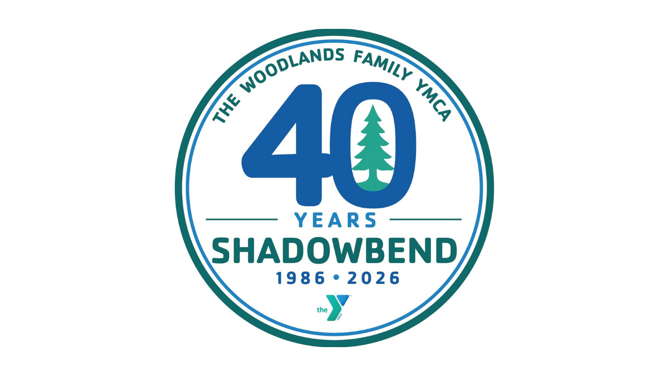 The Woodlands Family YMCA 40 Years Logo