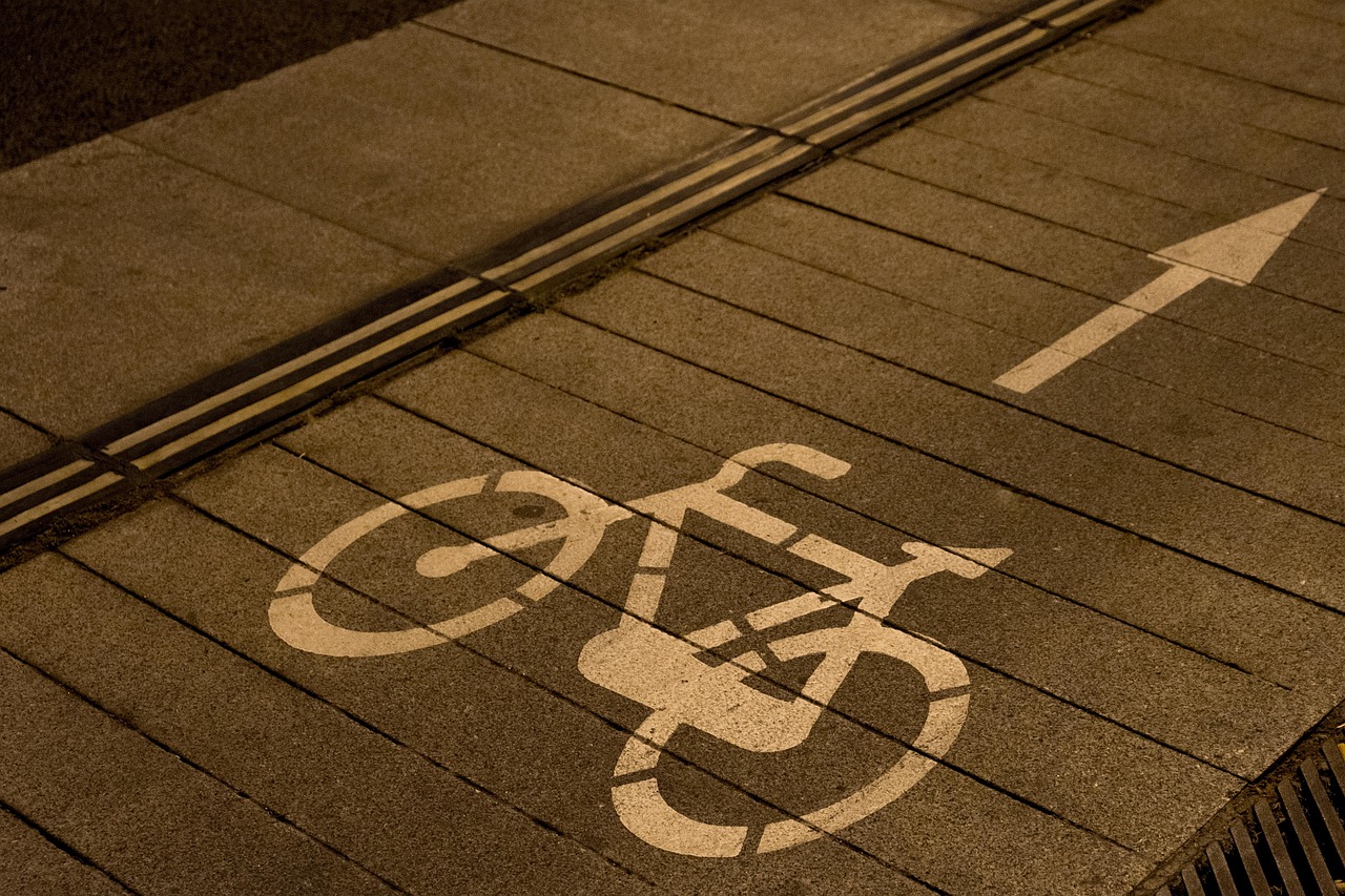 Bike lane, lane, bike, walk, street, path, madrid, via, city, cobble, lead, spain, tourism, street map, asphalt, bike la
