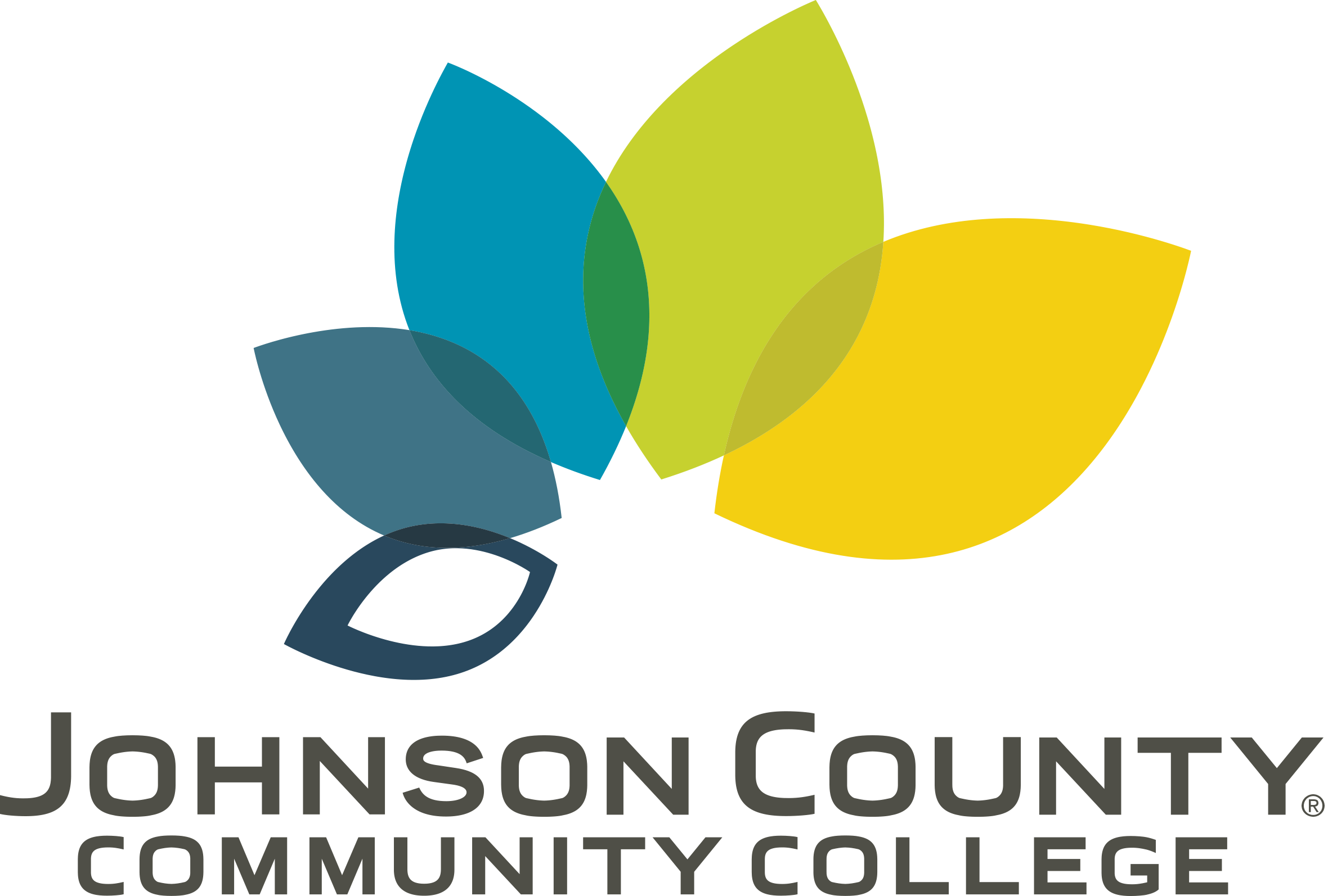 Colorful petal logo above the words Johnson County Community College.