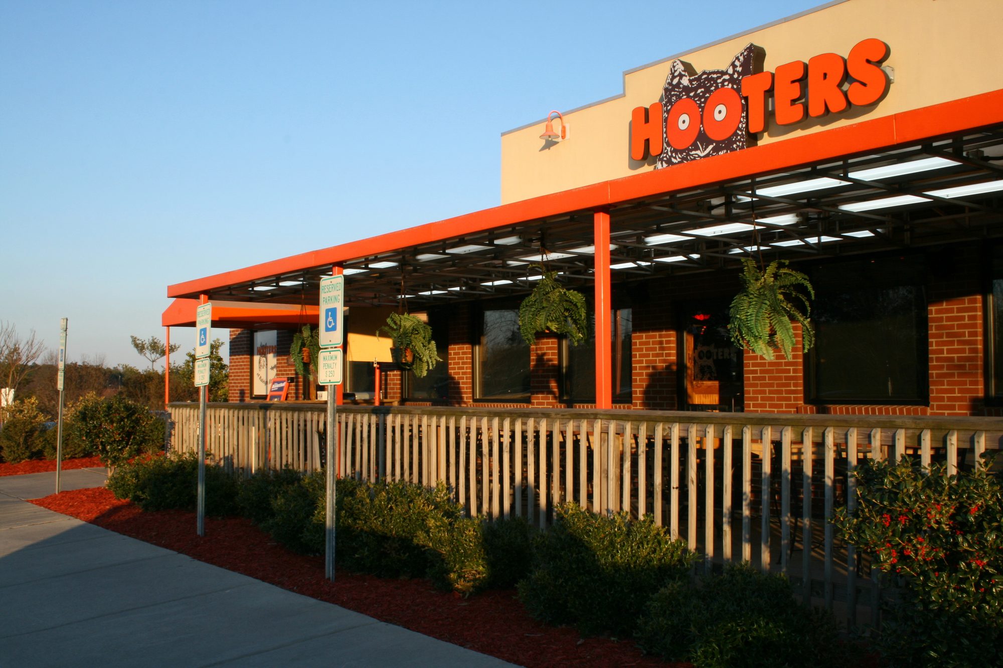 Hooters restaurant at 1001 Claren Circle in Morrisville, North Carolina.