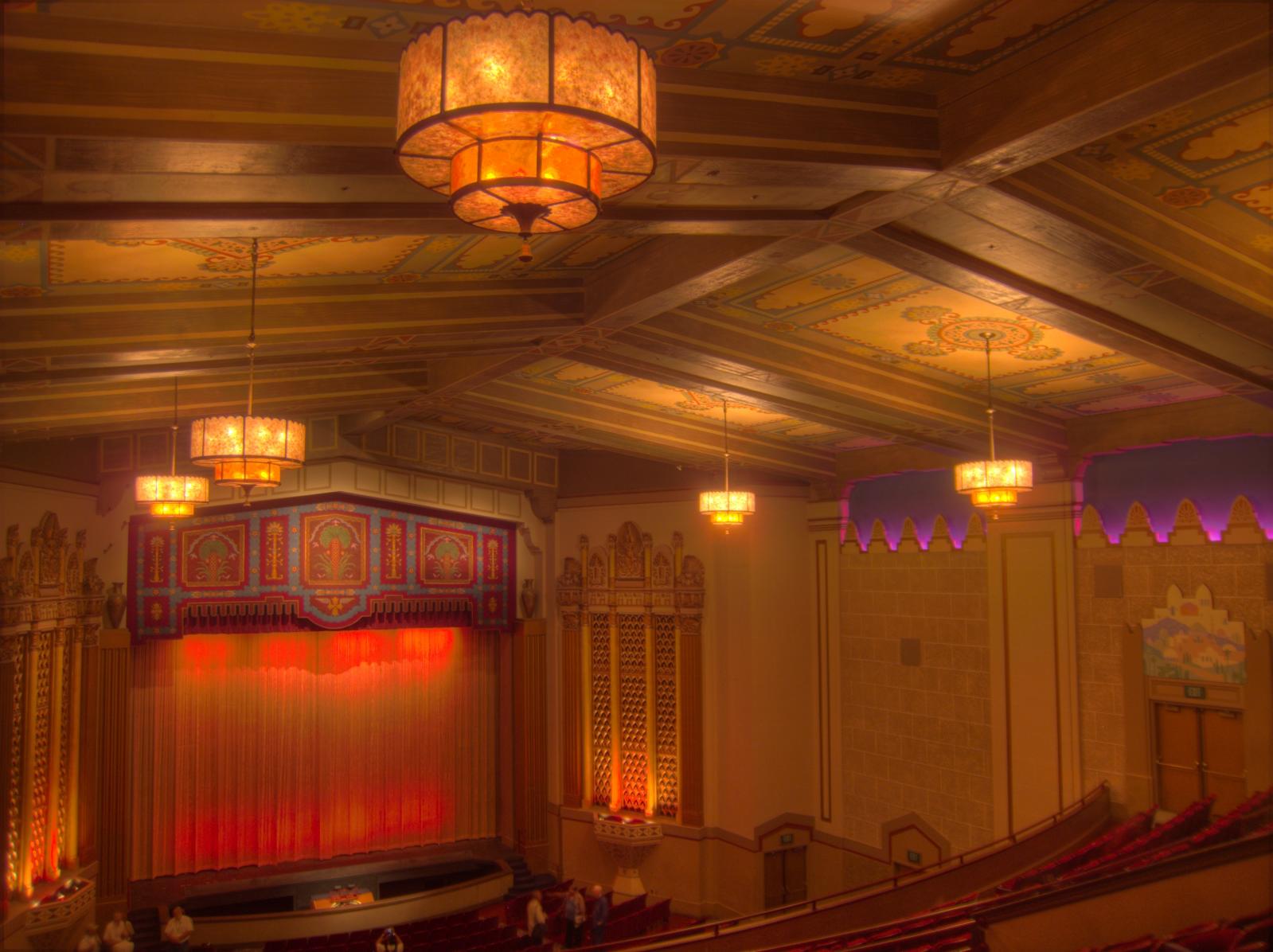 Stanford Theatre right interior view from upper seating.