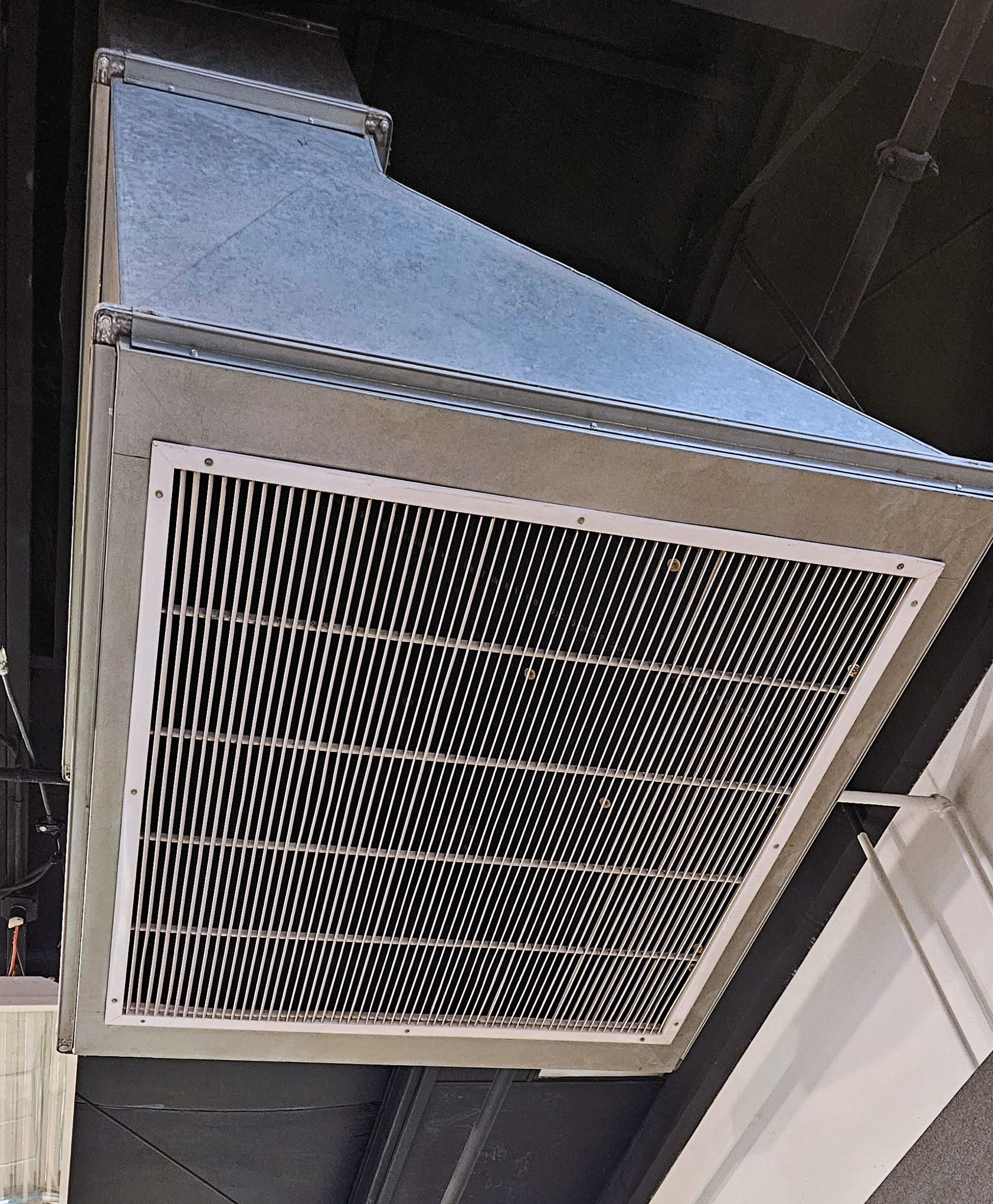 HVAC vent in one of the event buildings at the Orange County Fairground in Costa Mesa, California, USA.