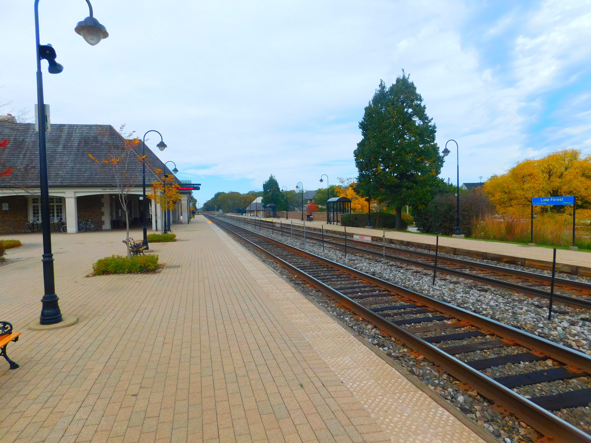 Lake Forest station on Metra in the western sections of Lake Forest, Illinois.
