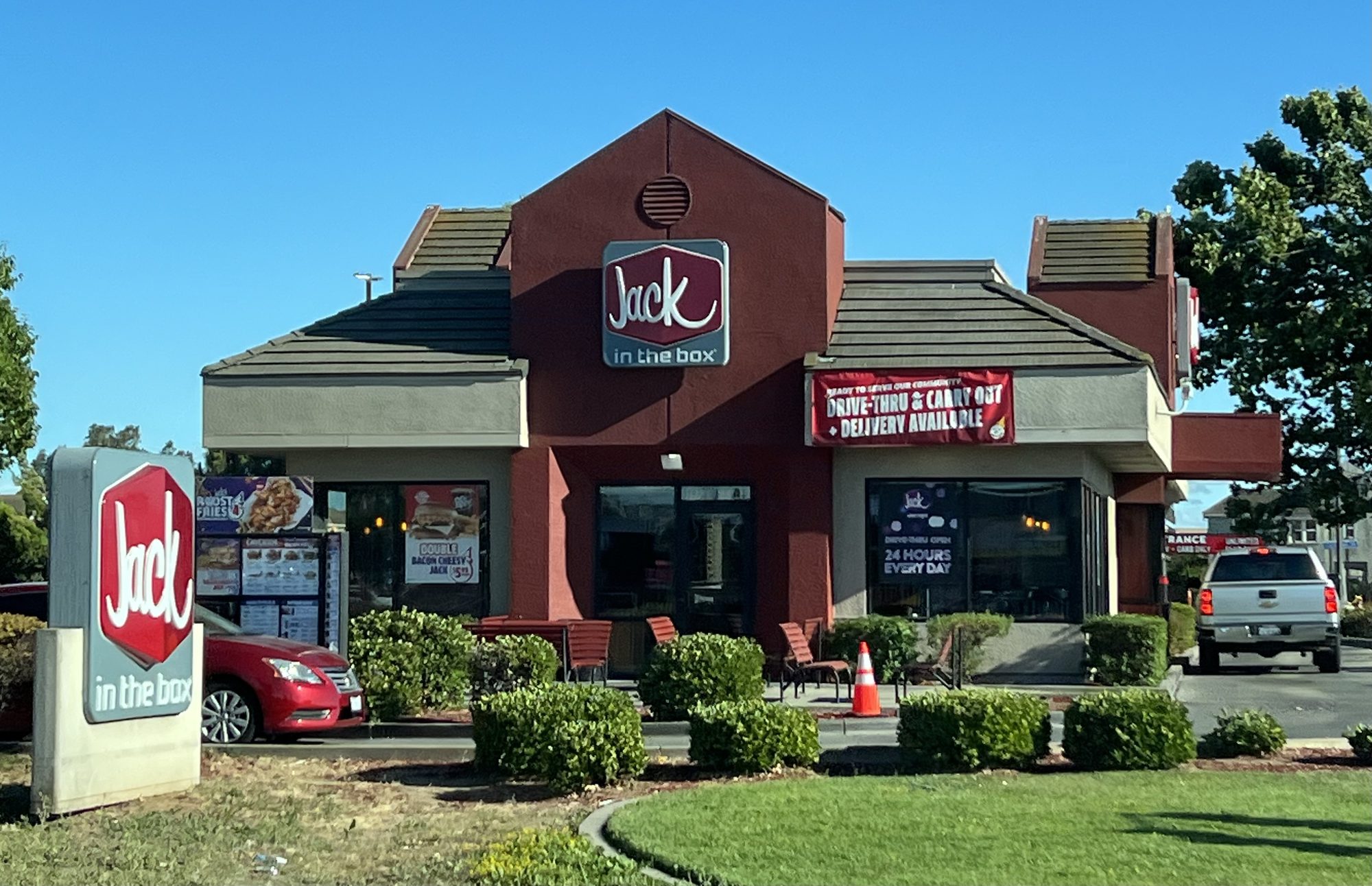 A Jack in the Box restaurant in Suisun City, California.