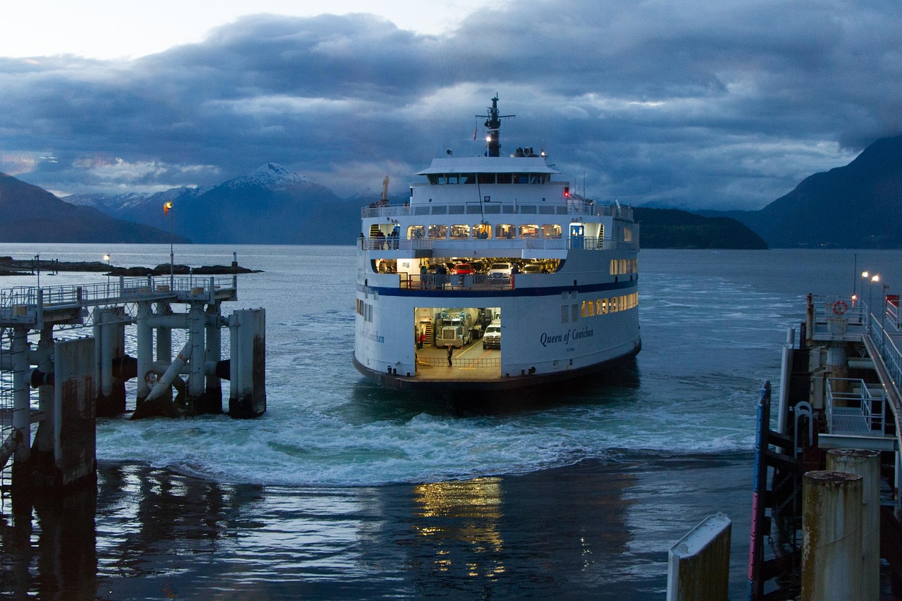 Boat, nature, ferry, vessel, tourism, vacation, ship, transportation, twilight, ocean, scenery, dock