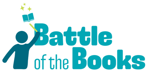 Teal logo showing a stylized figure raising a wand over a floating open book with stars.