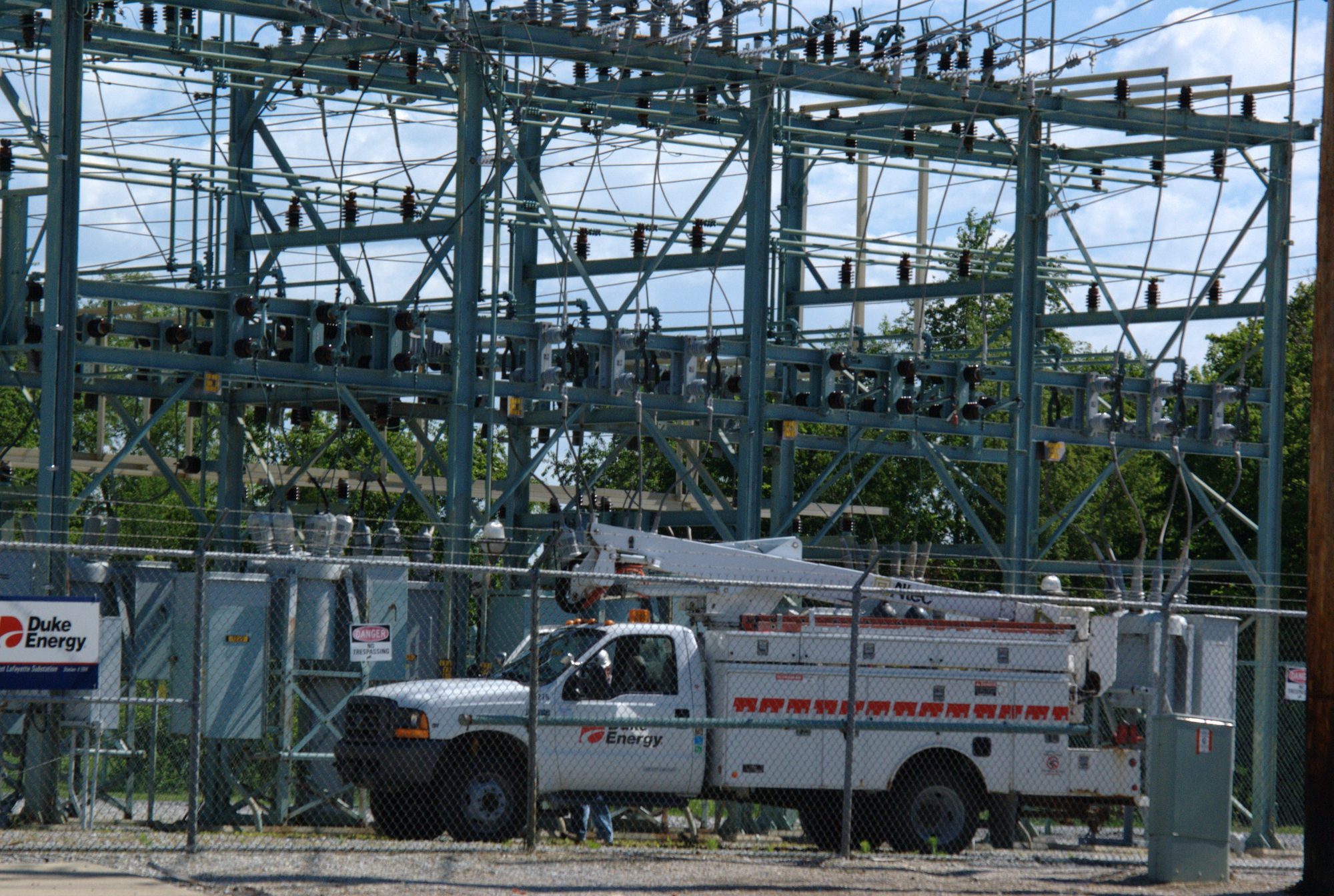 Duke Energy electric substation in Lafayette, IN.