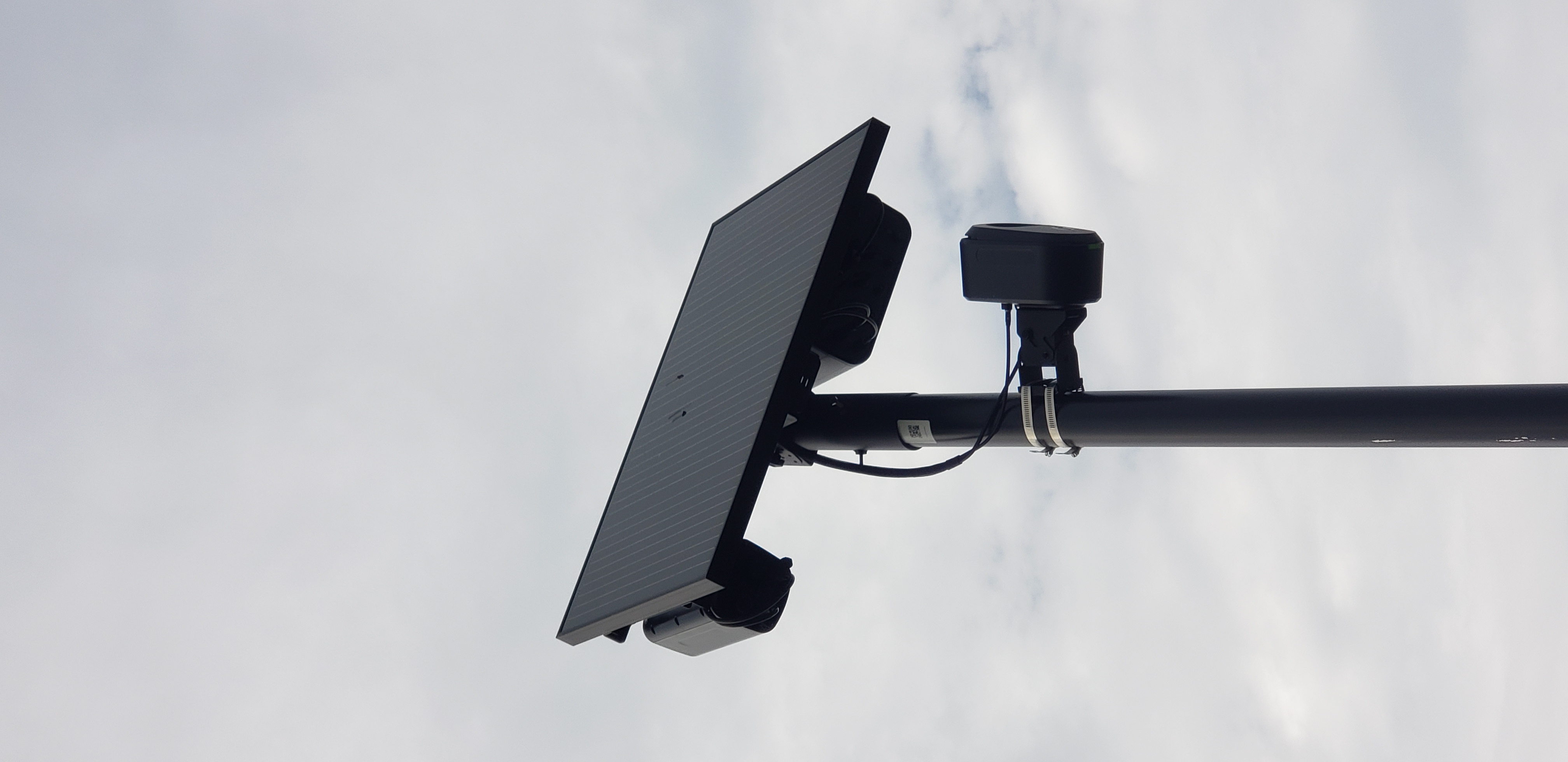 Up close picture of flock camera.