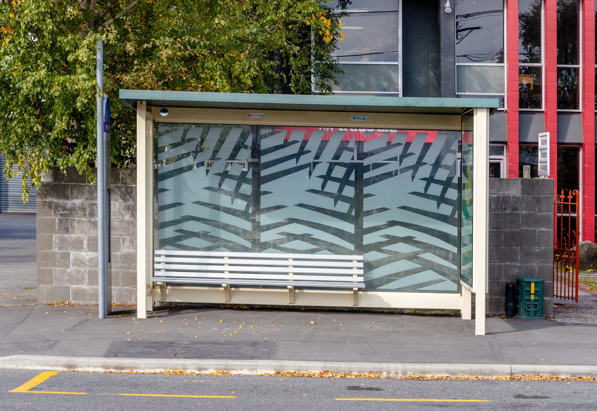 Bus stop at Gayhurst Road, Dallington, Christchurch, Canterbury, New Zealand