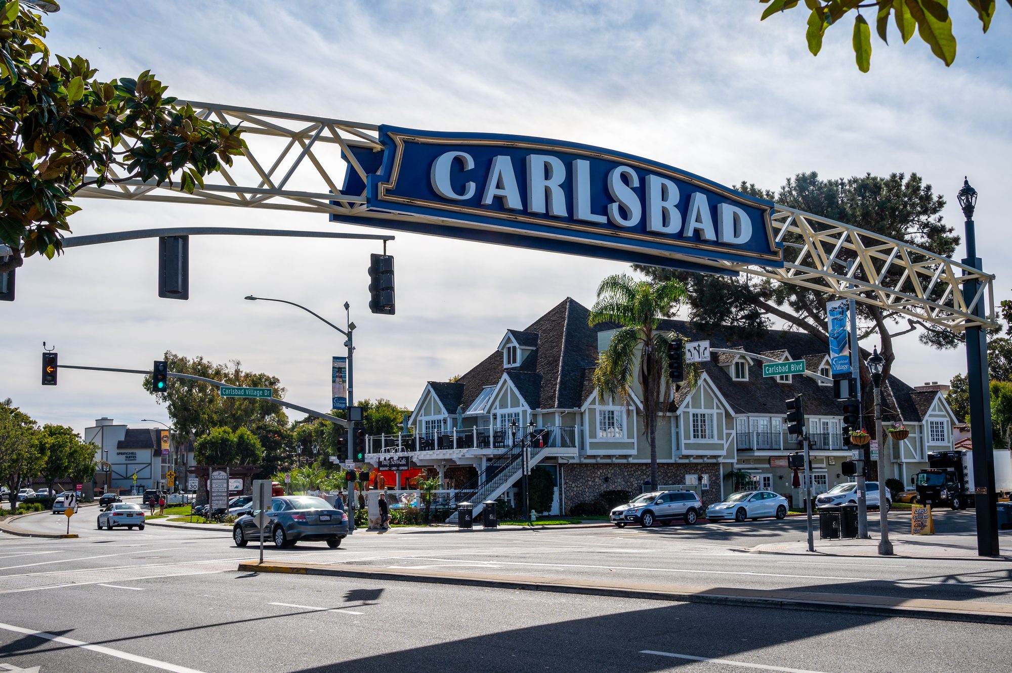 Street scene in Carlsbad, California