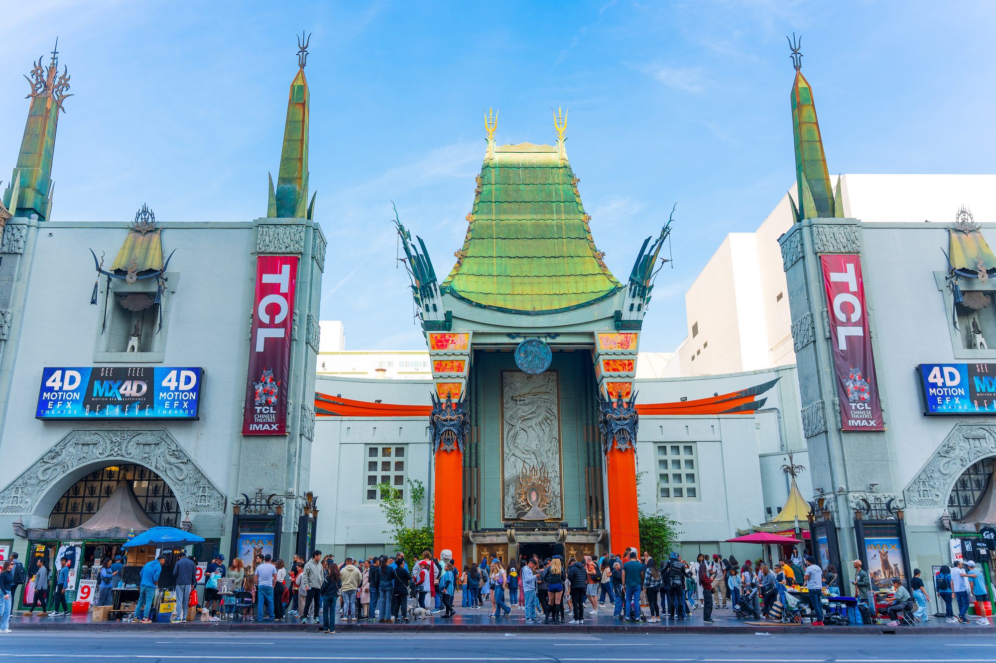 TCL Chinese Theatre with Visitors in Los Angeles, California
