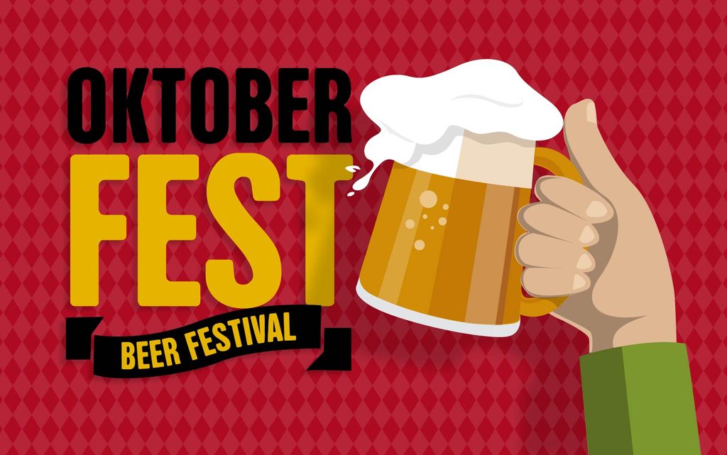 illustrated beer mug and text that says Oktoberfest Beer Festival.