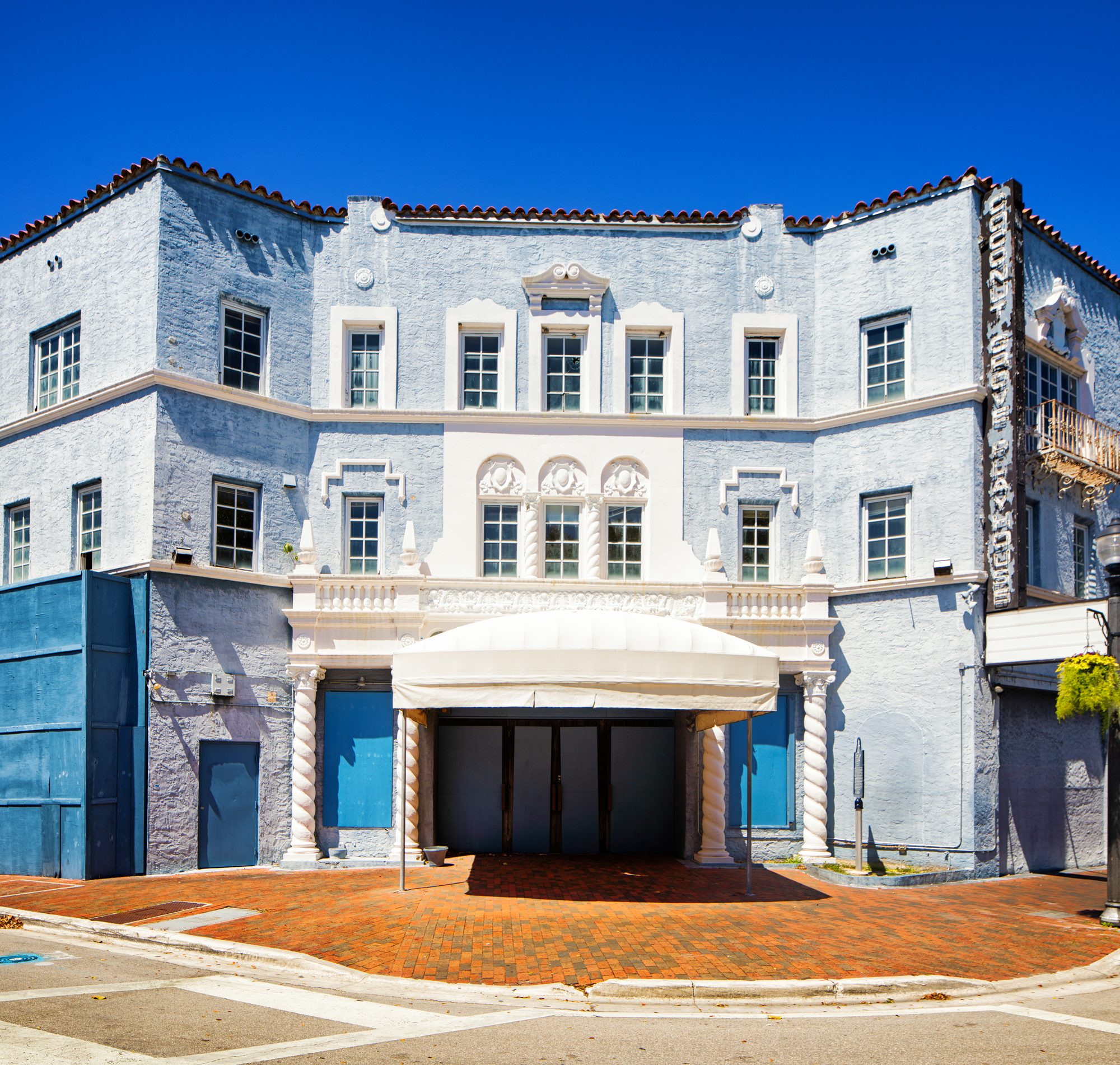 Miami Coconut Grove playhouse facade on a sunny day