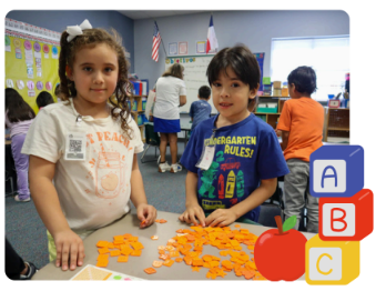 kindergarteners in a classroom