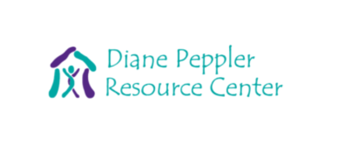 Teal and purple logo of the Diane Peppler Resource Center with a stylized house and figure icon.