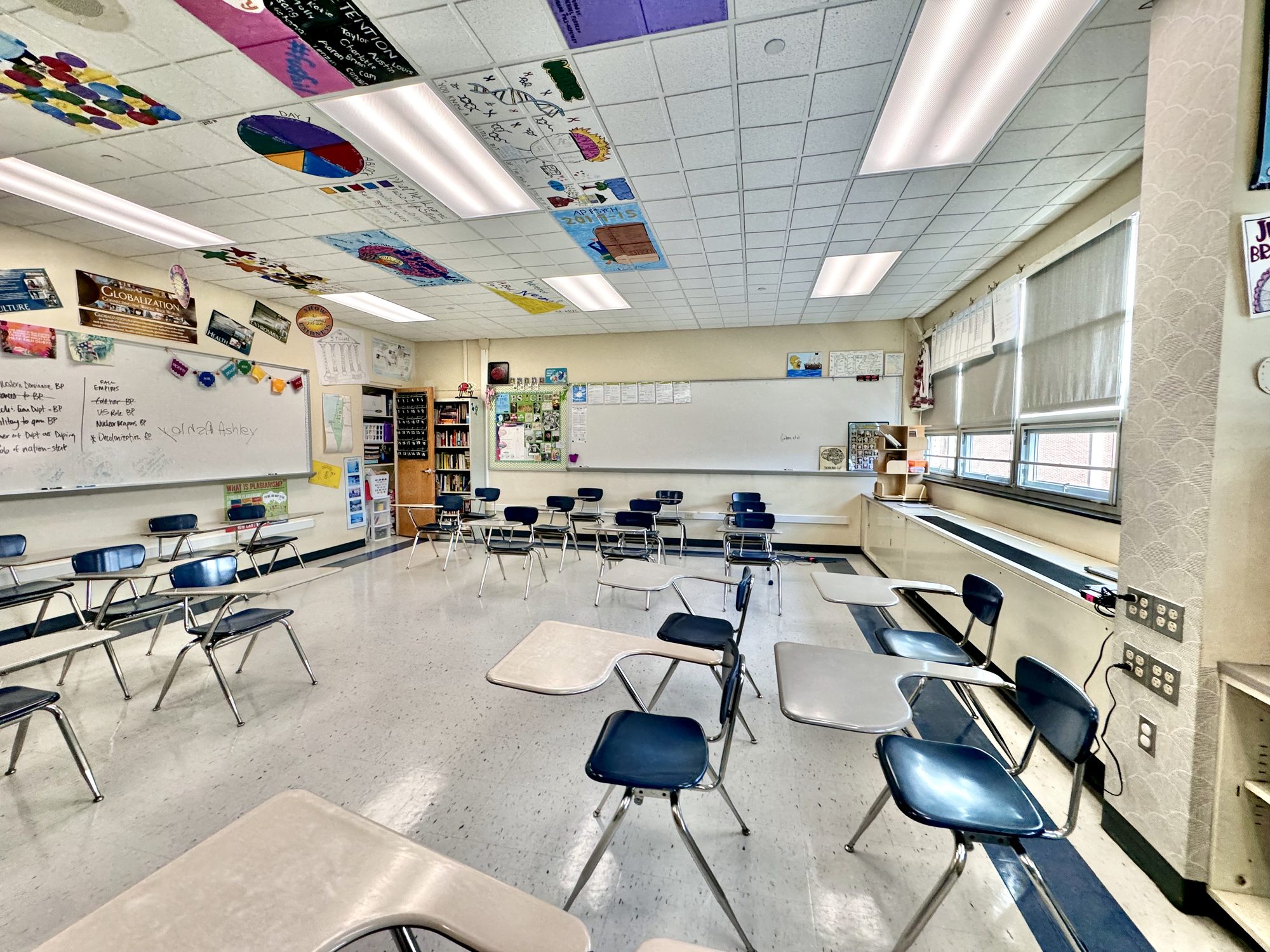 A public school classroom at Springfield Township High School in Pennsylvania, United States