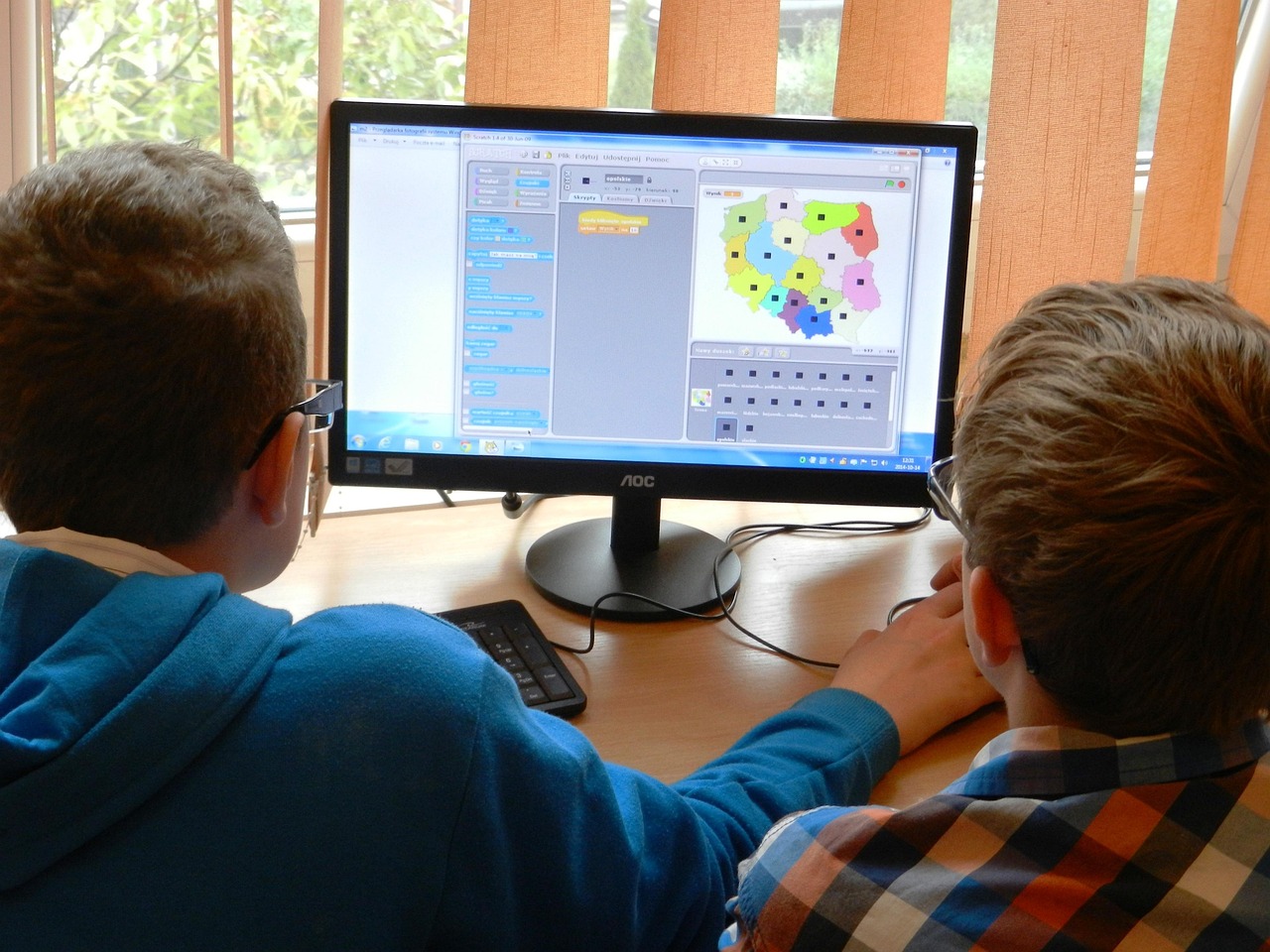Computer, student, pupils, school, lab, programming, computer lab, hardware, technology, equipment, computers, design, m