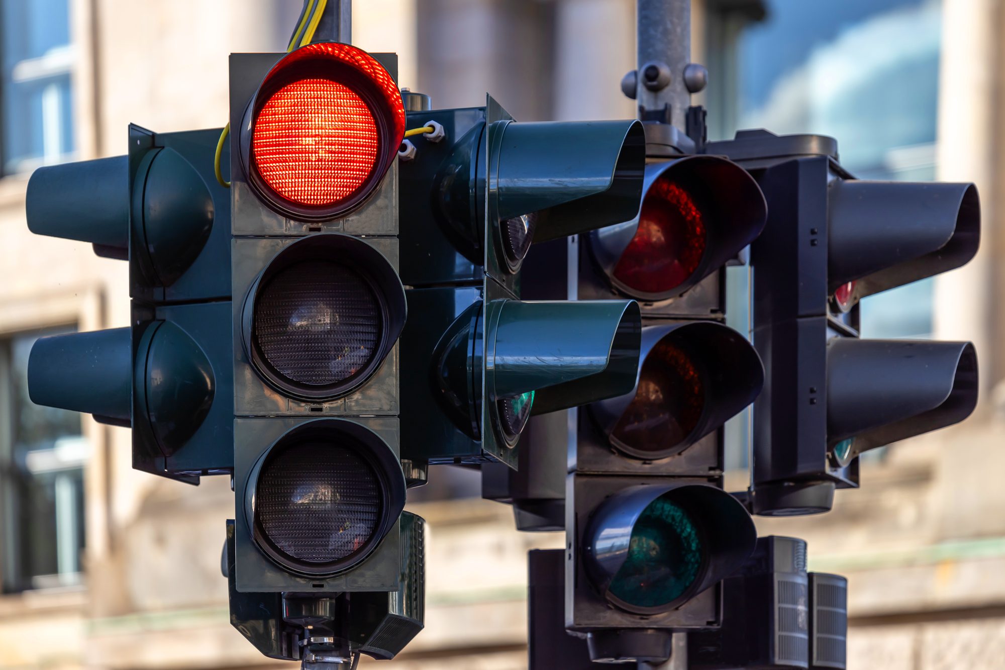 Red traffic light