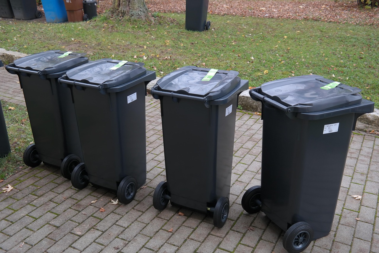 Garbage can, waste, garbage, ton, waste bins, ton of plastic, black, large refuse containers, mgb, waste bin, waste cont