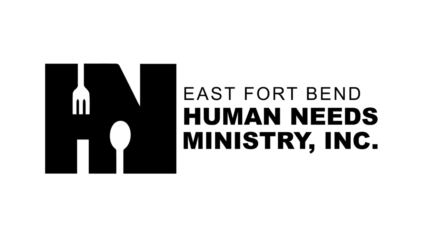 black and white east fort bend human needs ministry inc logo