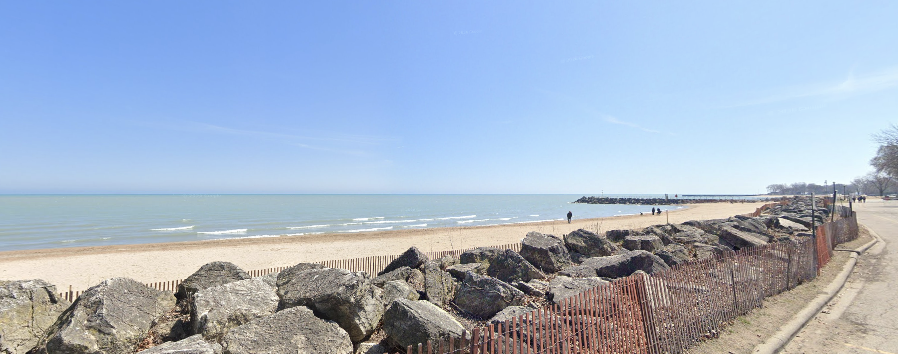 Evanston dog beach, Lake Michigan