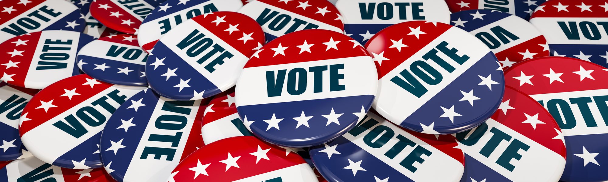 Vote badge United Sates, presidential election.