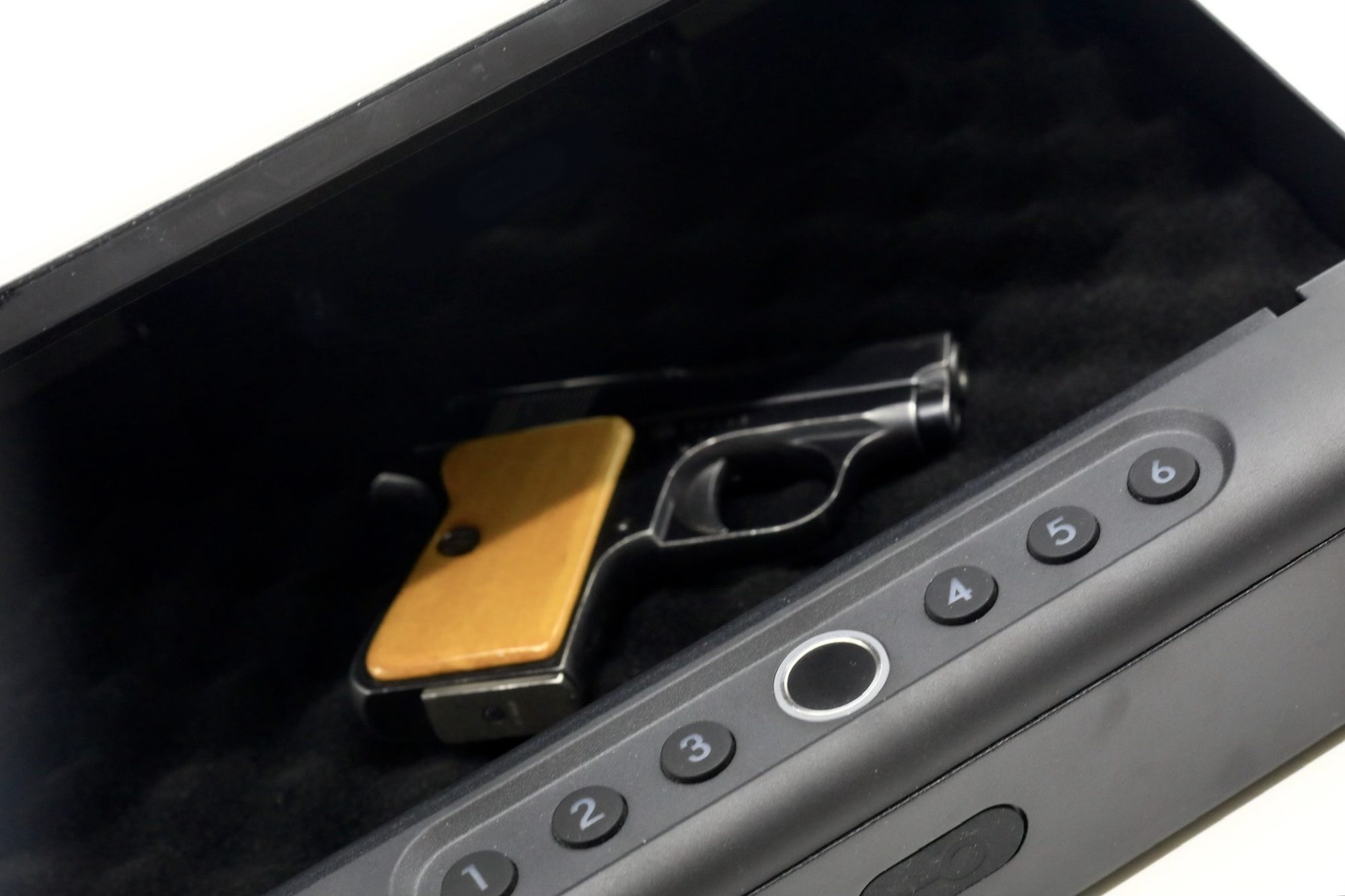 Handgun Safe for security and storage.