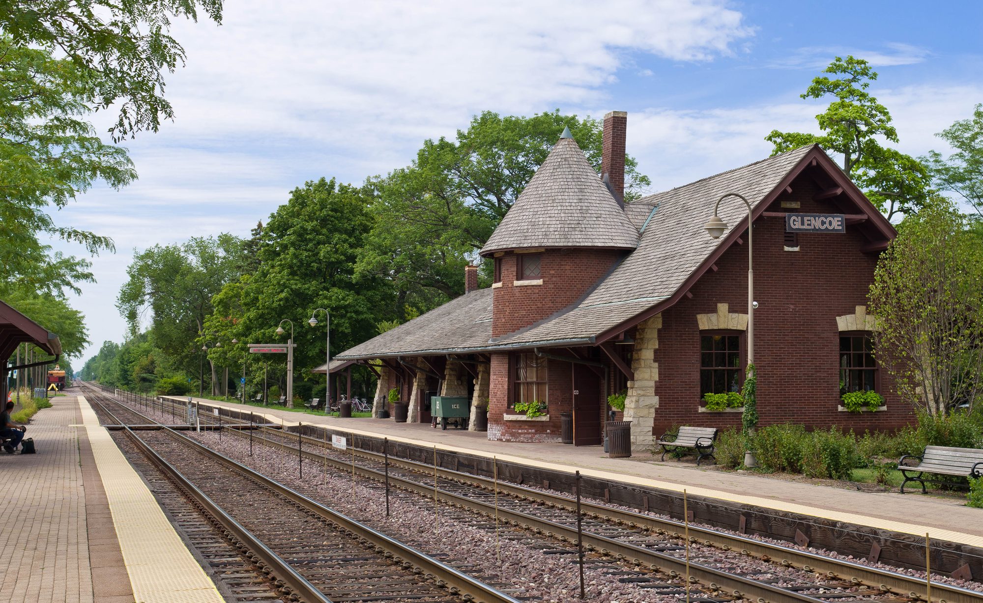 Glencoe Metra Station, Glencoe, Illinois.