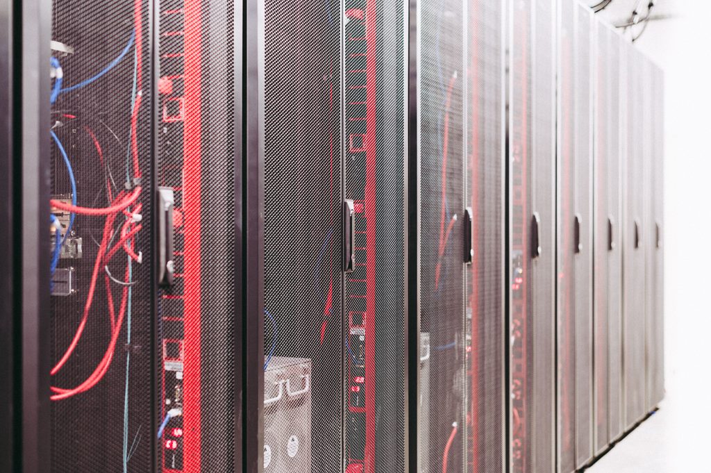 System with various wires managing access to centralized resource of server in data center
