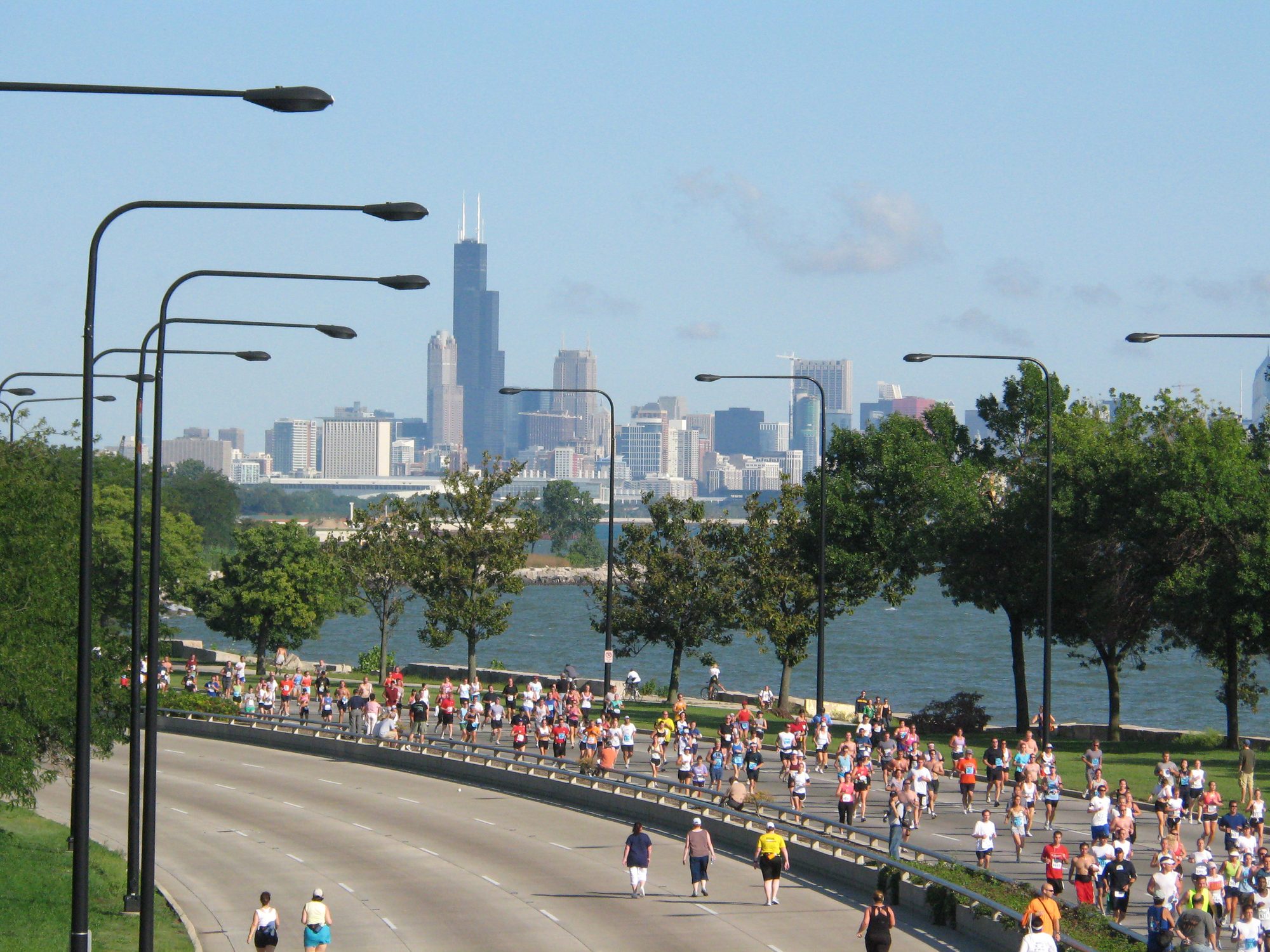 Chicago Half Marathon from 51st street overpass