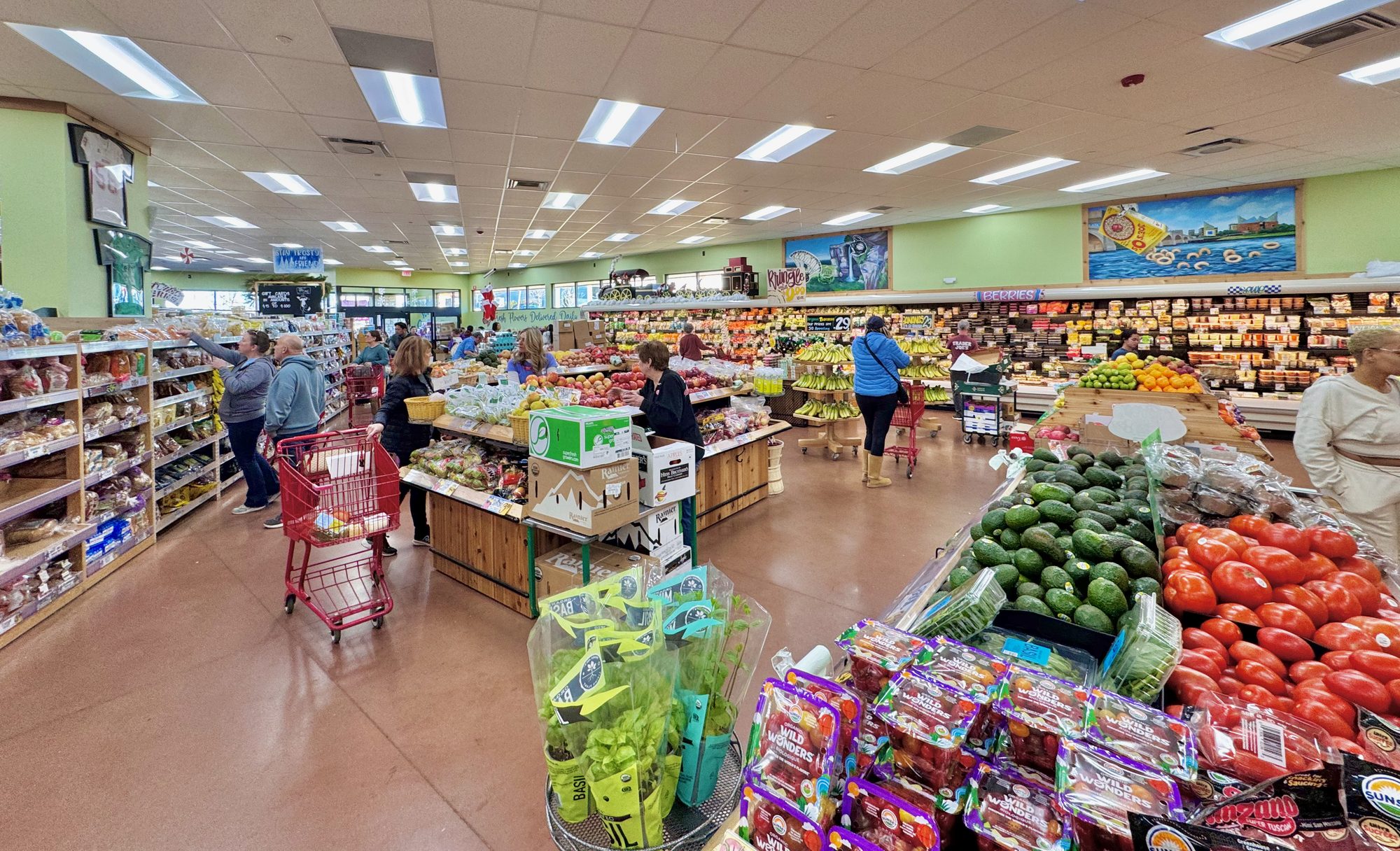 The interior of a typical Trader Joe's grocery store